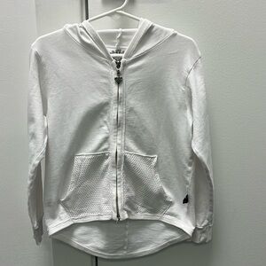 T2 Love Girls White zip up sweatshirt sizes 4